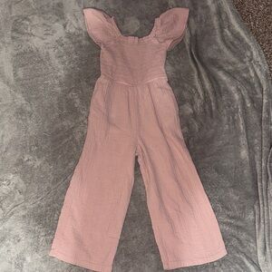 Cat & Jack Mauve Ruffled Jumpsuit